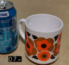 TAZA CAFE VINTAGE FLORES VERDES 9X8CMS